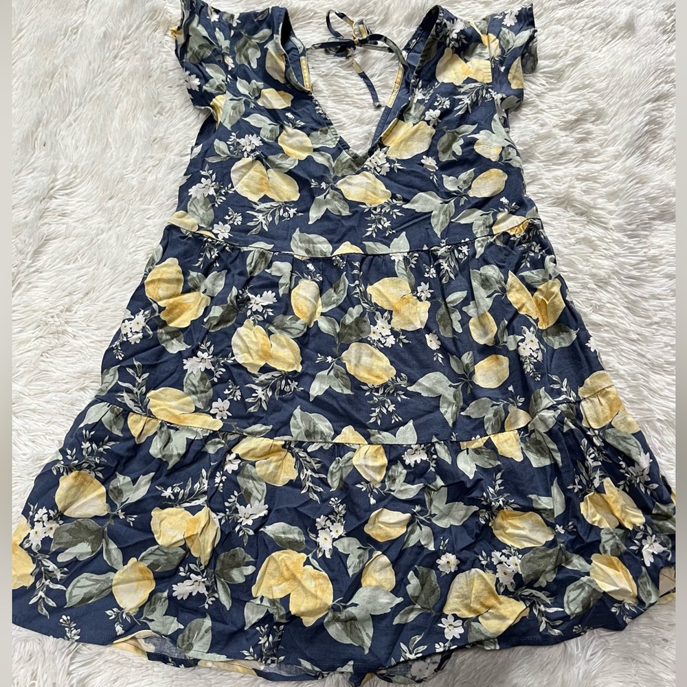 Abercrombie Floral Lemon Print Dress